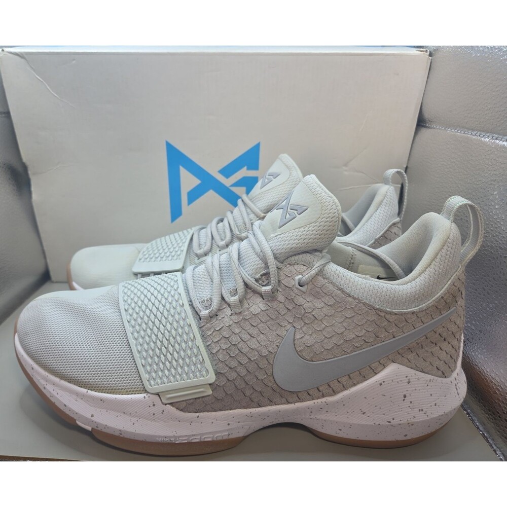 2017 Nike PG 1 Pure Platinum Mens 12 Gray 878627-008 Box